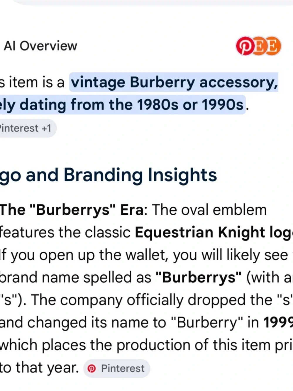 Vintage Burberrys Wallet